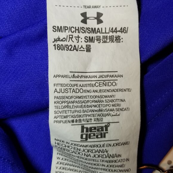 Under Armour Threadborne 3/4 Sleeve Utility Blue Men Small Fitted Gym Training - Picture 6 of 8